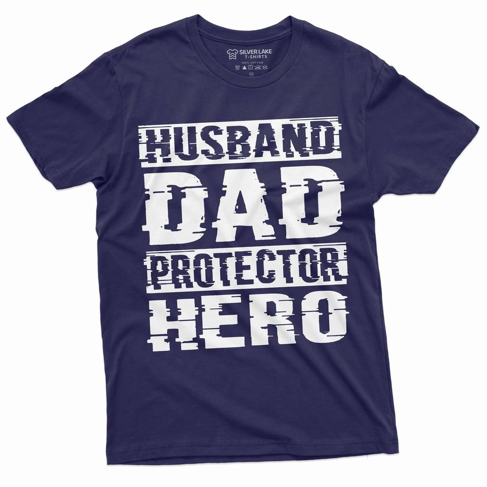 

Men s Father s Day Husband Dad Protector hero T-shirt Dad Husband Men Gifts 3XL