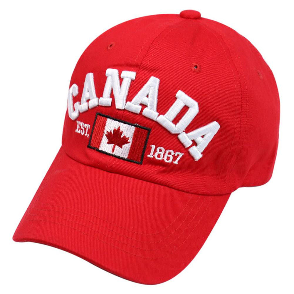 New Arrival Cotton Gorras Canada Baseball CapBA378 Flag Of Canada Hat Snapback Adjuatable Mens Baseball Caps Brand New For Adult