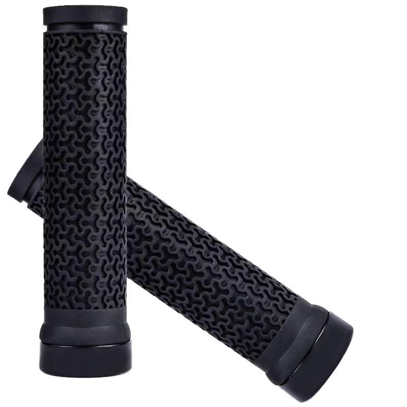 Bicycle Rubber Handlebar Grip With Antislip Silicone Sleeve For Mountain Bike Riding Accessories