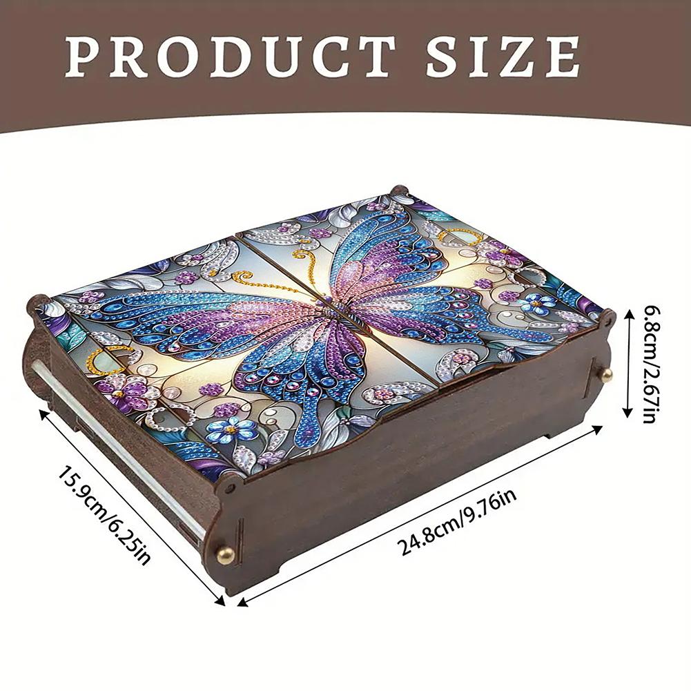5D DIY Diamond Art Handmade Storage Box Partial Drill Crystal Mosaic Storage Container Crystal Storage Case Kit for Home Decor