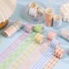 30 Rolls Colourful and Refreshing Checkered Series of Handwritten Tape