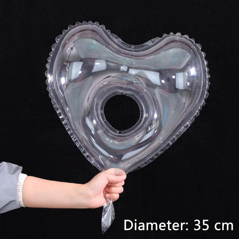 Transparent PVC Unicorn Star Heart-Shaped Transparent Balloon Wedding Birthday Baby Shower Party Decoration Bobo Helium Ball