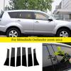 6pcs Fit For Mitsubishi Outlander 2007 2008 2009 2010 2011 2012 2013 Glossy Black Pillar Post Window Door Cover Trim Decoration