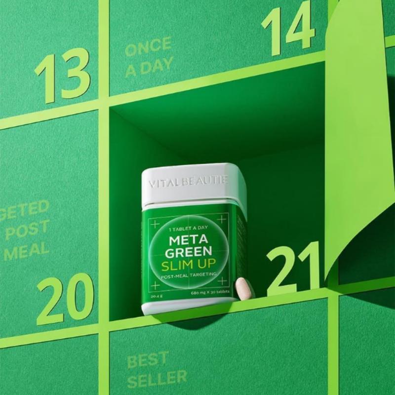 Vital Beautie Meta Green Slim Up 14 Tablets for Two Weeks