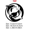 Fashion Yin And Yang Animals Car Sticker Styling Engine Hood Motorcycle Decal Decor Mural Vinyl Covers Autosticker Car-Styling