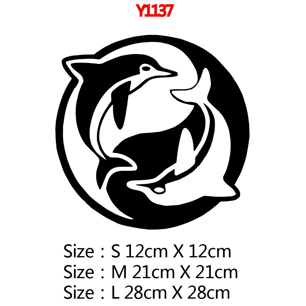 Fashion Yin And Yang Animals Car Sticker Styling Engine Hood Motorcycle Decal Decor Mural Vinyl Covers Autosticker Car-Styling