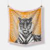 Twill Silk Scarf Woman Giraffe Painting Square Scarves Wraps Bandana Small Hijab Silk Foulards Tie Headband Neckerchief 53CM