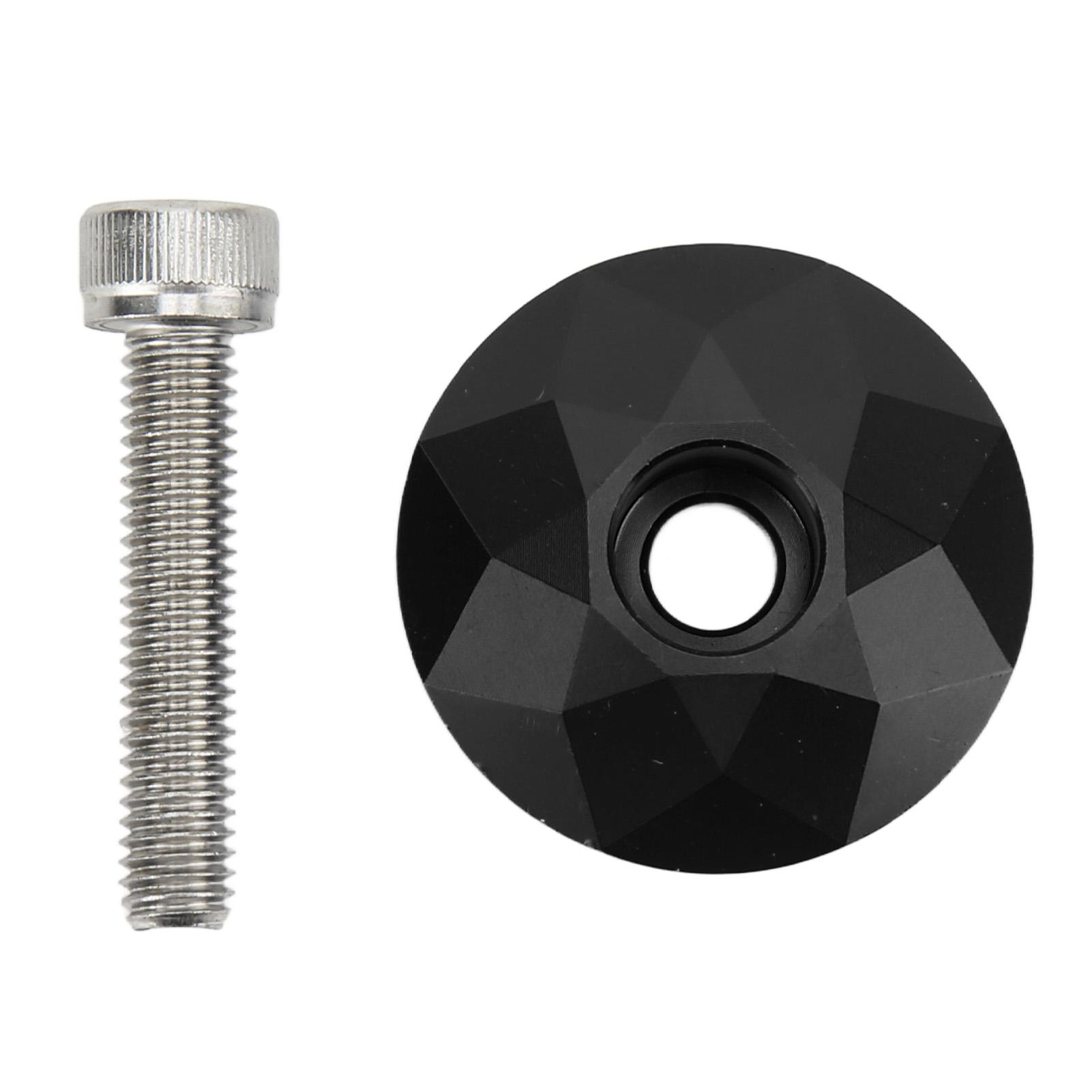 

CANSUCC Aluminum Alloy Bike Stem Top Cover Pressure Resistant Bike Headset Top Cover with Screw for Cycling