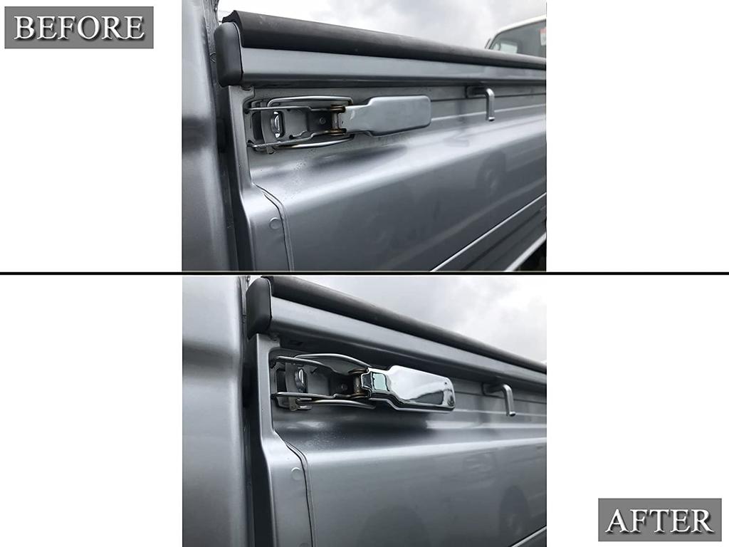 BRIGHTZ Chrome Door Lock Lever Covers for Toyota Hijet Jumbo Truck with S 510 Hijet Truck (4-Piece Set) S500P/S510P [DHC-NOBU-306-4PC] (Compatible