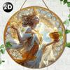 Vintage Gold Angel Metal Poster Wall Art Halloween Christmas Home Decor