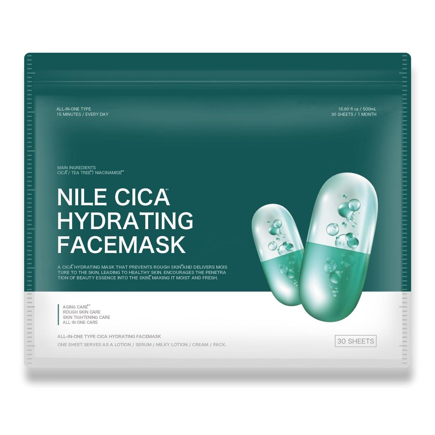 NILE Cica Face Pack Skin Trouble Care 30 Sheets