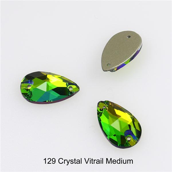 Dongzhou Waterdrop Sew On Rhinestones Flatback Crystal Loose Crystal Stone Beads Garment Shoes Diy Sewing Accessories
