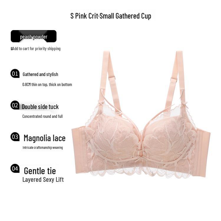 

Autumn/Winter Sexy Lace Bra: Enhances Small Bust, Side Support, Reduces Underarm Bulge & Anti-Sagging 34/75 AB