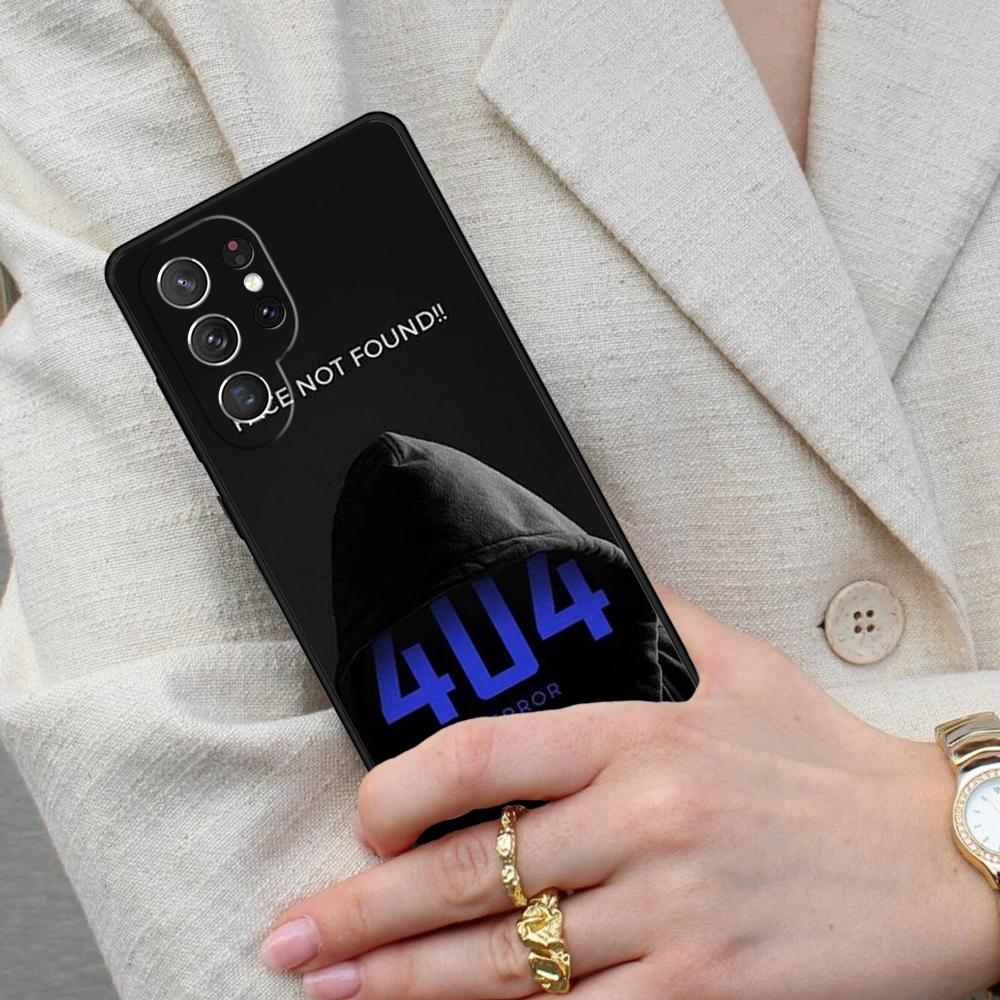 Error 404 not found SOFT Cell Phone Case for Samsung Galaxy S26 Ultra S25 S24 S23 S22 S21 S20 Note10 Cover