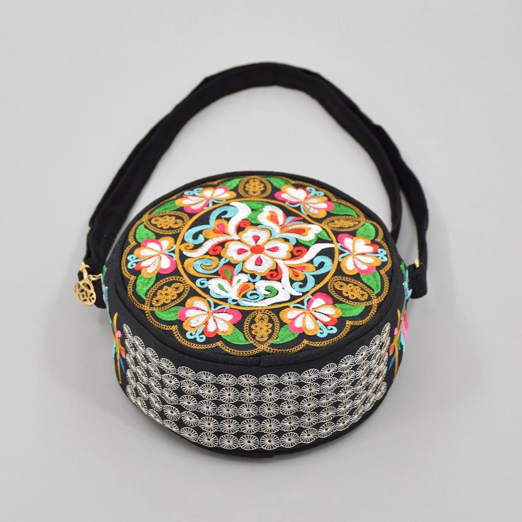 Kwiaty Haft Płócienna Torba Crossbody dla Kobiet Torba Listonoszka Etui na Telefon Komórkowy Portfel Damskie Małe Torby Na Ramię Listonoszka Crossbody