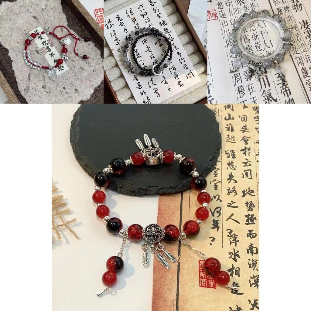 Trendy New Chinese Style Bracelet With Adjustable Beaded Butterfly Design