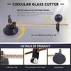 [Glass Cutter Tool] One Piece of an Adjustable Circular Glass Cutter Featuring a Suction Cup - a Metal Manual Compass-Style Tool for Cutting Glass