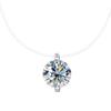 S925 Mermaid's Tear Moissanite Necklace - Invisible Fishing Line Collarbone Chain