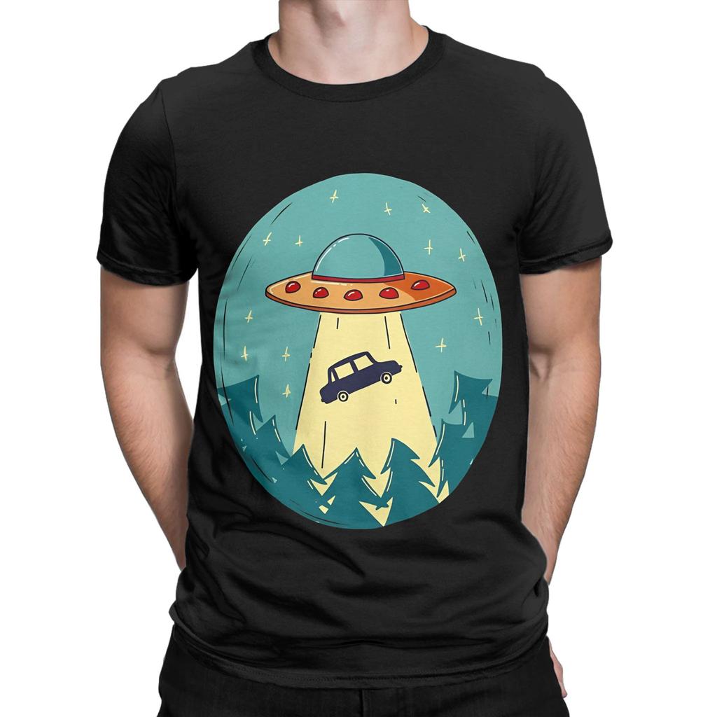 Ufo Novelty Graphic 100 Cotton Tshirt Ufo Tops Tees For Unisex