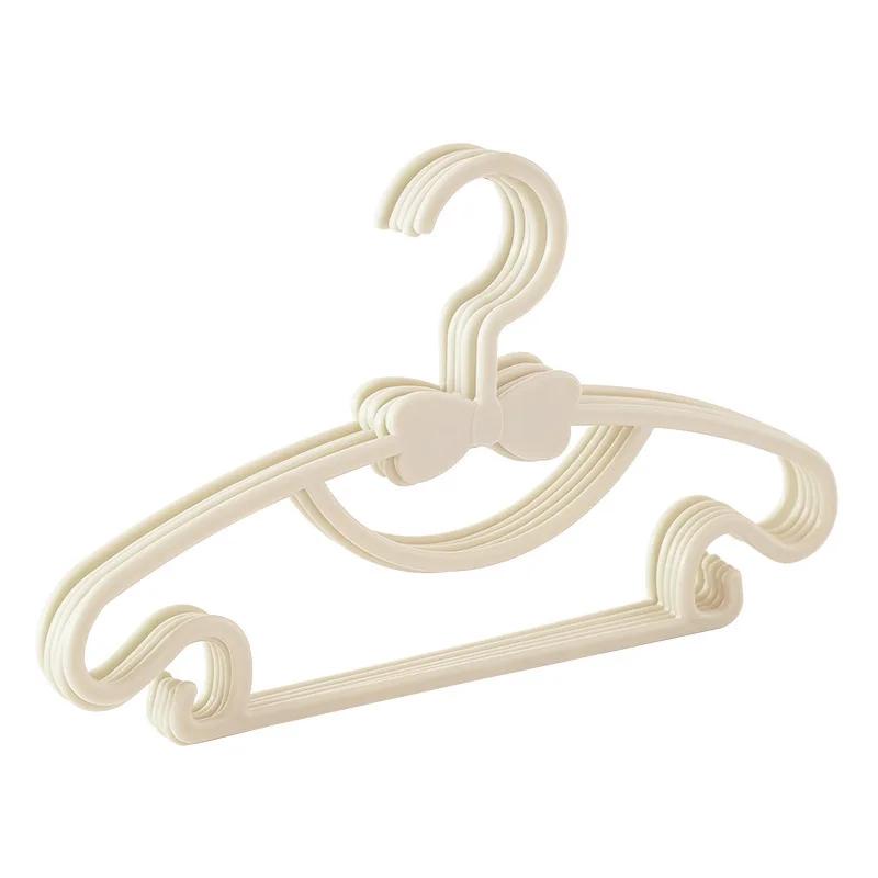 New 5 PCS Portable Clothes Hanger Kids Toddler Baby Coat Storage Plastic Hangers Hook Household Clothing Organizer Home Supplies