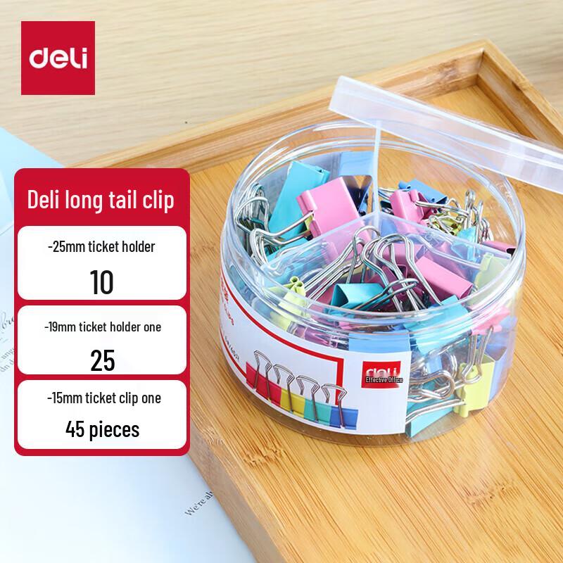 Deli Binder Clips Assortment (82 Pcs)