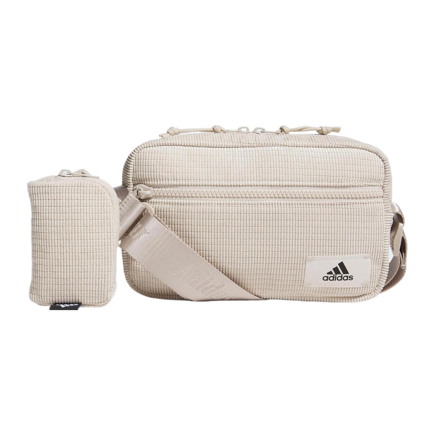 Adidas Recycled Polyester Crossbody Bag, Shoulder Bag Unisex Ecru One Size бежевый