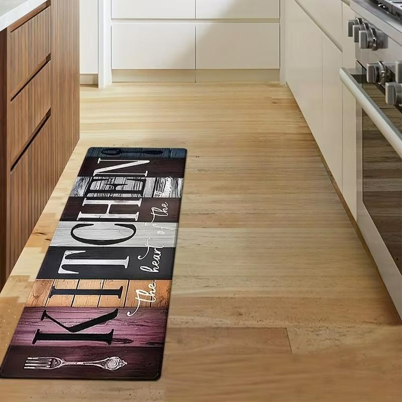 3 Stuks Vintage Houtnerf Keukenmat Set Antislip Kleurrijke Matten Machine Wasbaar Huisdecoratie Voor Woonkamer