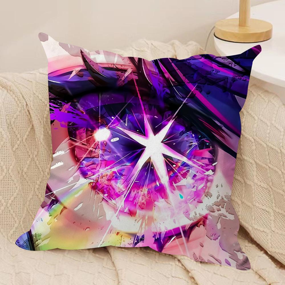 Anime Oshi No KKo Hoshino Cushion Cover Silky Short Plush Invisible Zipper Dustproof Sofa Pillow Case For Home Decor