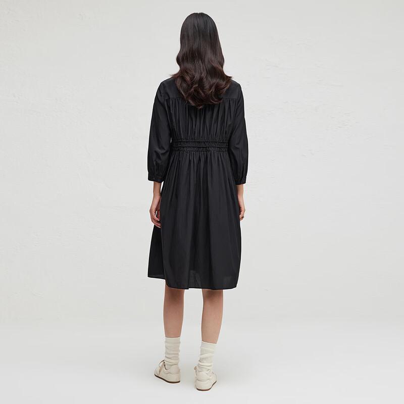 broadcast Women's Pleated Long-Sleeve A-Line Mini Dress