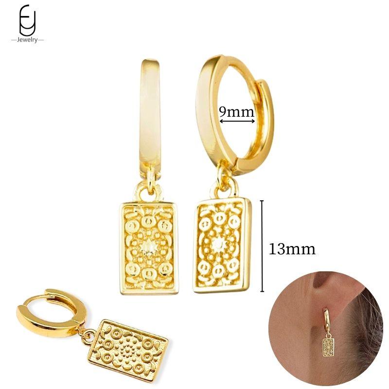 925 Silver Needle Vintage Gold Earrings Luxury Long Chain Tassel Crystal Hoop Earrings for Women Party Trend Jewelry