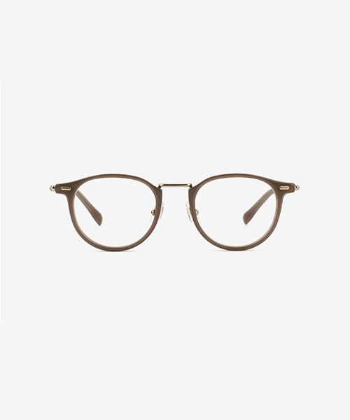 Techeuoaiweeo Ls-01T Glasses Frame C4 Brown&Gold