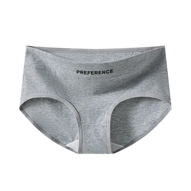 Damen Baumwollhöschen Atmungsaktive Unterwäsche Damen Slips Mittelhohe Unterhosen Unifarbene Höschen Große Größen S-3XL Damen Wäsche