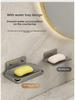 Punch-Free Wall-Mounted Soap Rack, Space-Saving Aluminum with Dual Drain Design