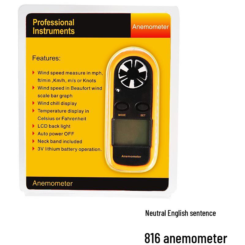 GM816 Digital Anemometer: Accurate Wind Speed & Temperature Measurement Instrument