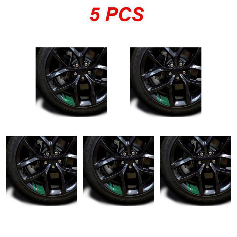 1/3/5PCS Reflective Car Wheel Rim Vinyl Stickers Hash Mark Stripe Racing Wheel Hub Decals for Size 18" - 21" decorative sticker
