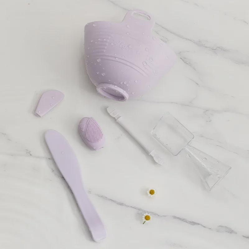 Wall-Mounted Silicone Mask Bowl Set - DIY Beauty Tools with Stick