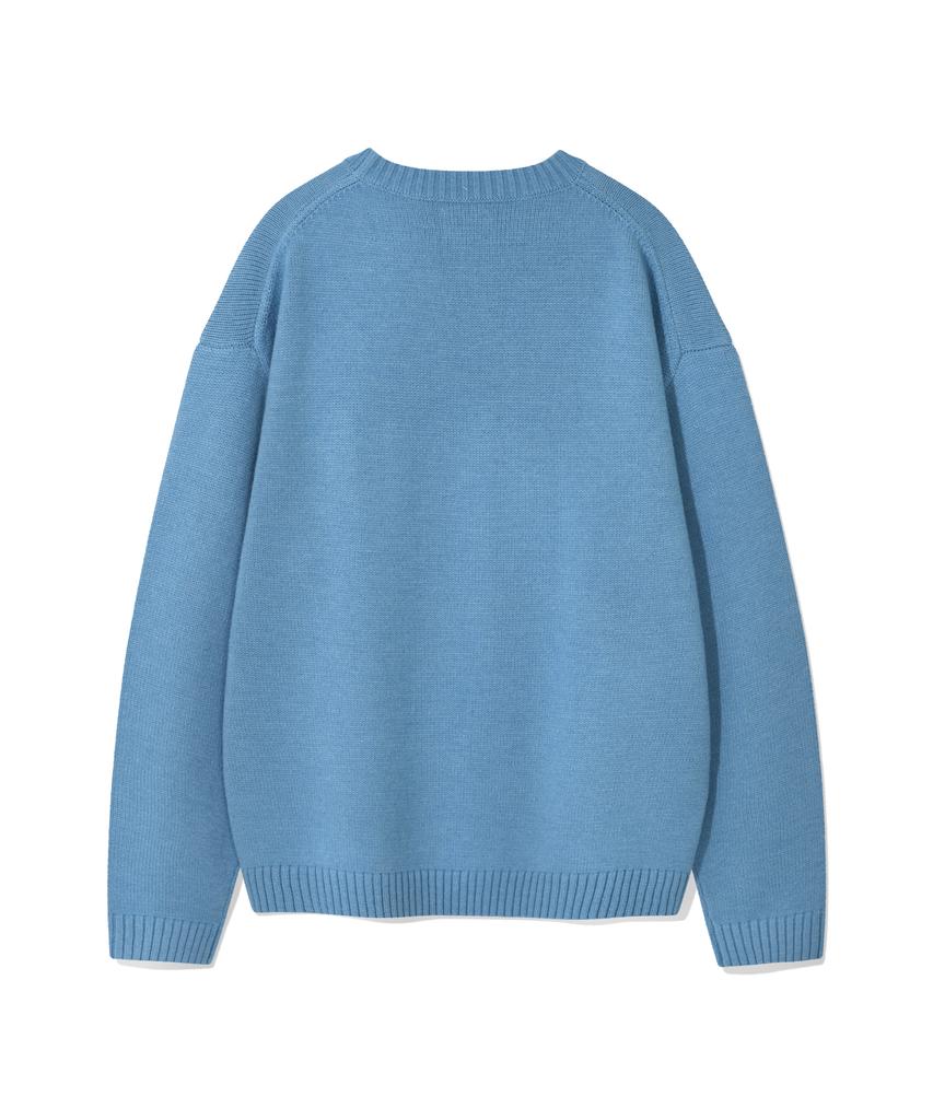 WACKY WILLY One-Point Pullover Knit Blue