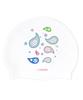 Laselin Paisley White Swim Cap