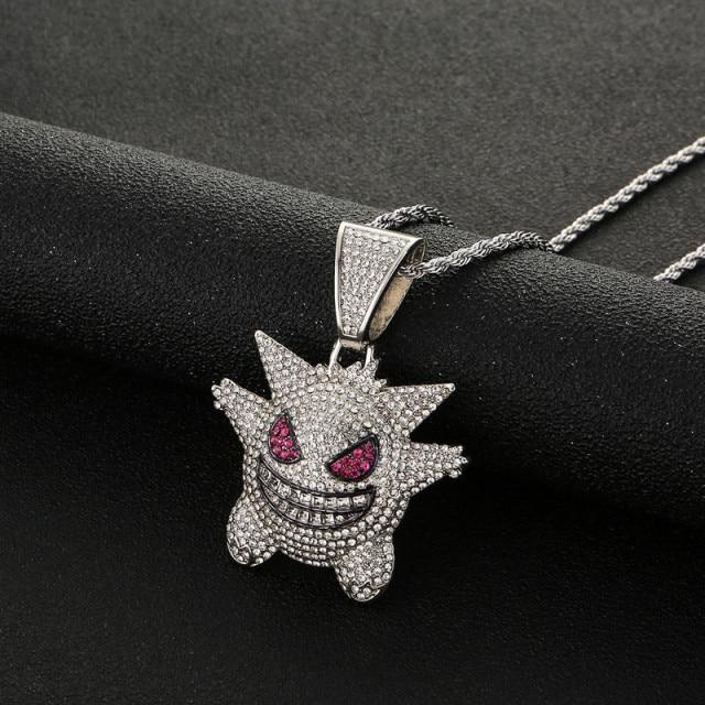 Pendant Cubic Zirconia Copper Pendant Necklace Woman Stainless Steel Hip Hop Jewelry Smiley Necklaces Iced Out Chain Mens Souvenir GiftFashion Pendant