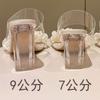 Transparent One-word Sandals Female Summer 2025 New Fairy Wind Crystal Thick Heel Open Toe Wear High-heeled Cool Slippers