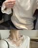 2026 Plus Size Slimming Lace Long Sleeve Knitwear for Women - Winter Base Layer Top