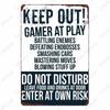 Warnung Angry Gamer Vintage Blechschild Gaming Repeat Poster Club Home Schlafzimmer Dekor Eat Sleep Game Lustige Wandaufkleber Plakette N379