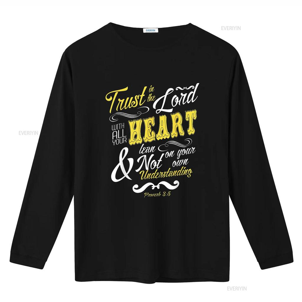 Trust In The Lord With All Your Heart Bible Verse T Shirt Vintage Washed Stretched Soft Comfortable Top For Everyday Wear