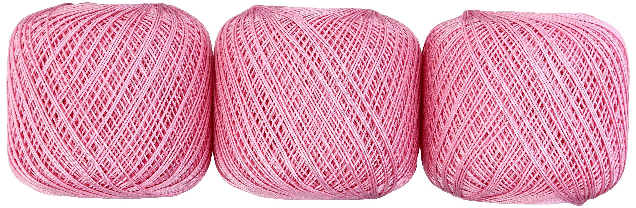 

Olympus Emmy Grande Lace Set of 3 Thread, Fine, Col. 104, Pink, 50g, Approx. 218m,