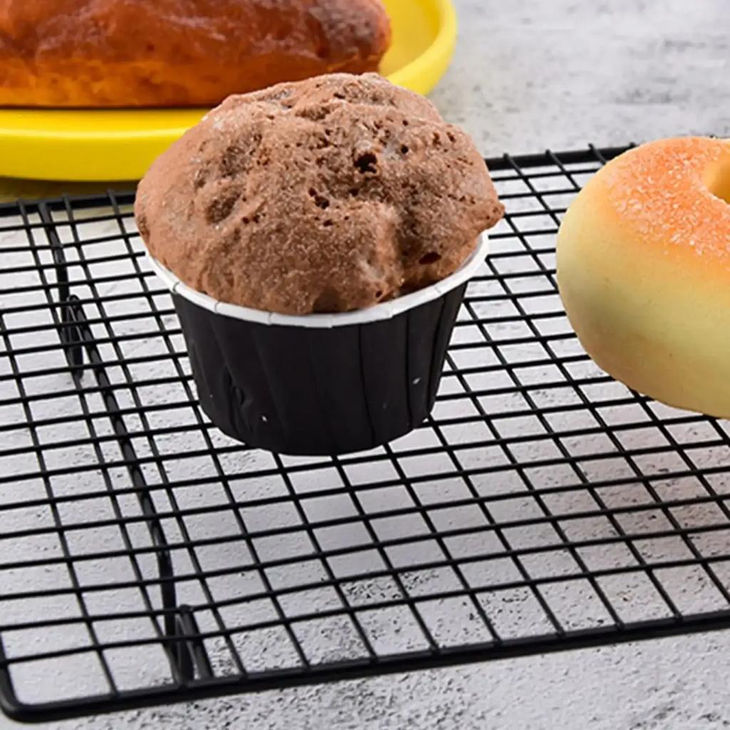 1pc-High Carbon Steel Nonstick Cake Cooling Rack Cooling Grid Tray Biscuit Cookie Biscuits Bread Muffins Cake Cooler Rack Stand