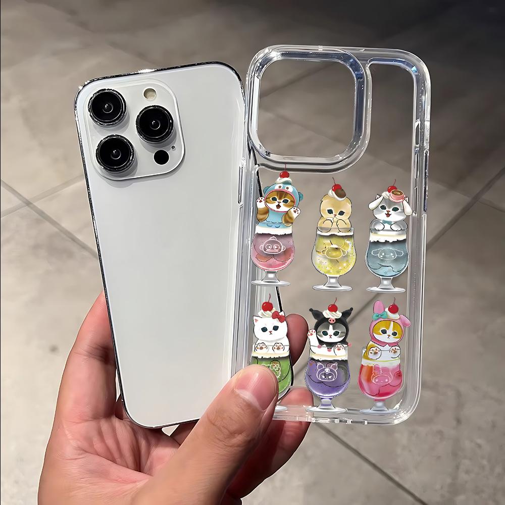 Cute Cat M-mofusandS Phone Case for Samsung Galaxy S25 S24 S23 S22 S21 S20 S10 Note20 Note10 FE Ultra Plus 5G Clear Back Cover