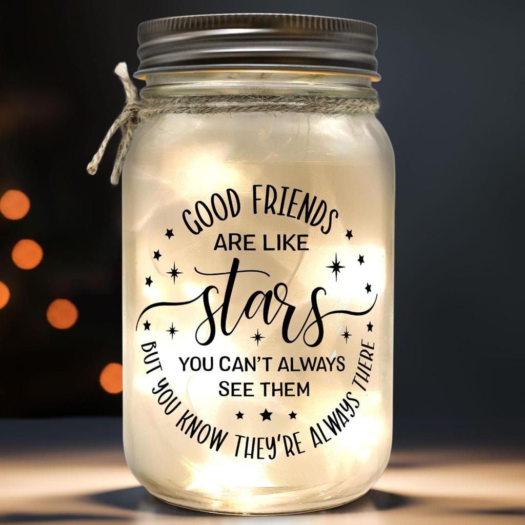 Mason Jar Lights Birthday Gifts for Friend - Christmas Decor Gifts for Bestie, Best Friend, Soul Sister, Sister In Law, Work Bestie, Coworker - 10