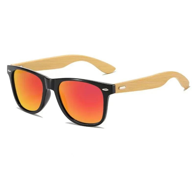 Polarized Bamboo Sunglasses Men Wooden Sunglasses Women Brand Designer Mirror Original Wood Sun Glasses retro masculino