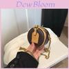Stylish Retro Mini Round Bag For Kids And Adults With Chain Design Lightweight