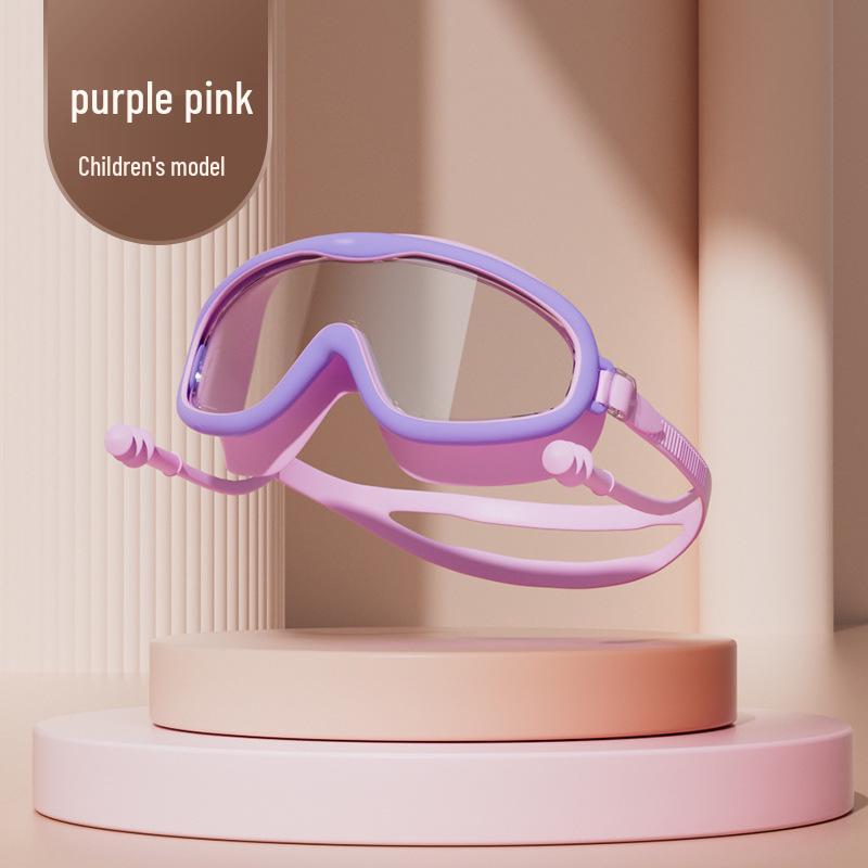 

2025 Large Frame Adult & Kids Anti-Fog Waterproof Swim Goggles & Diving Cap Set